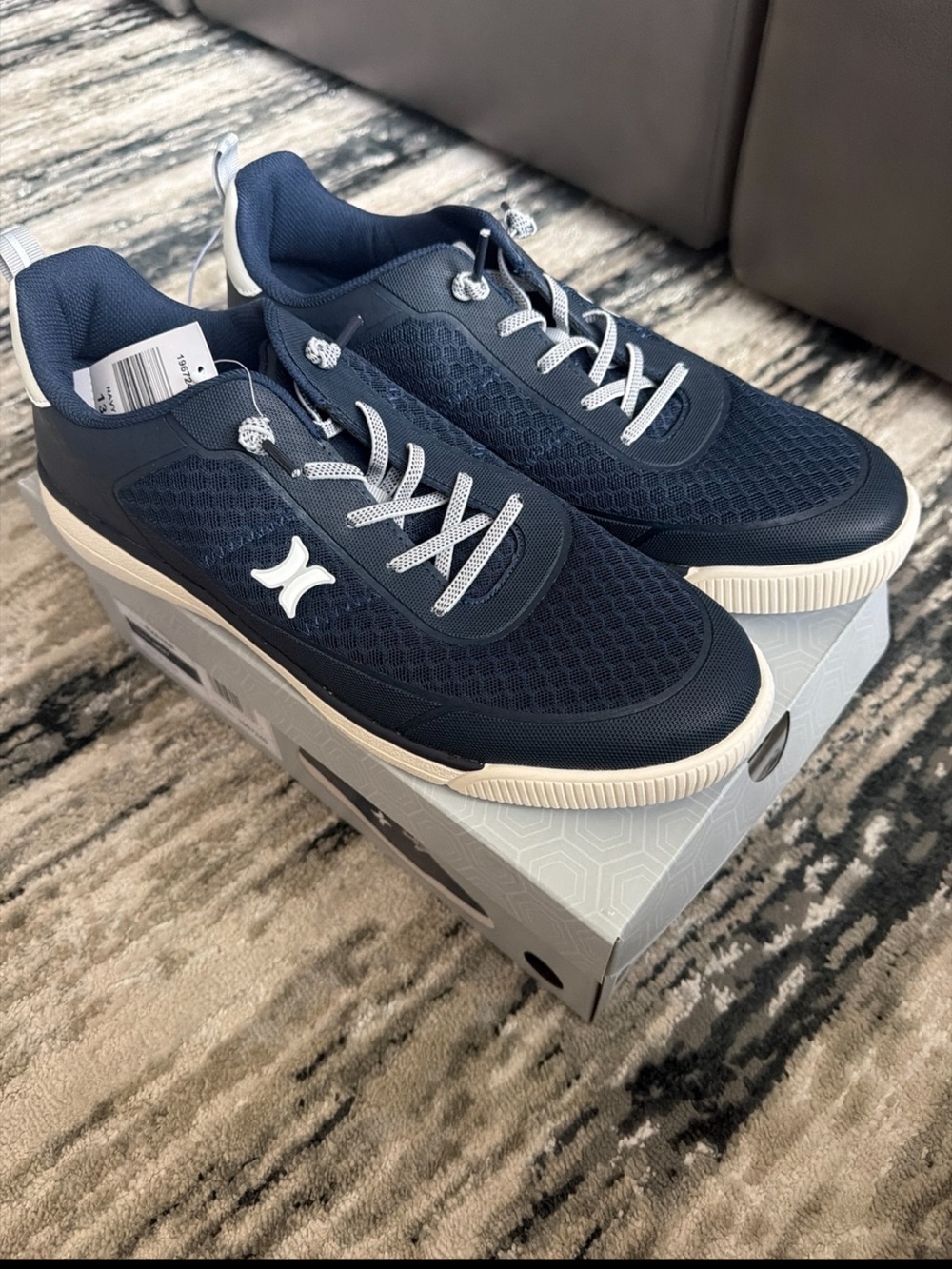 Hurley Exeter Men’s Athletic Casual Shoe Breathable Sport Sneaker Navy Size 13